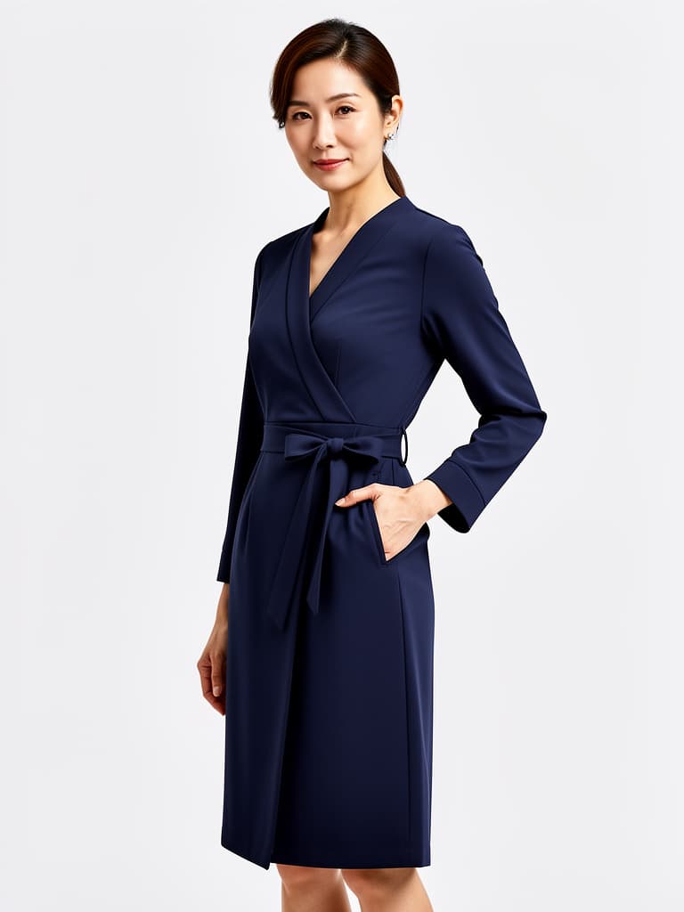 Classic Wrap Dress with Pockets